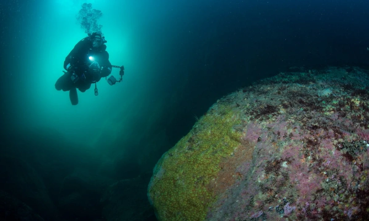 Survei gua bersama Warisan Alam Skotlandia dan Universitas Heriot Watt di St Kilda, Skotlandia © Richard Shucksmith